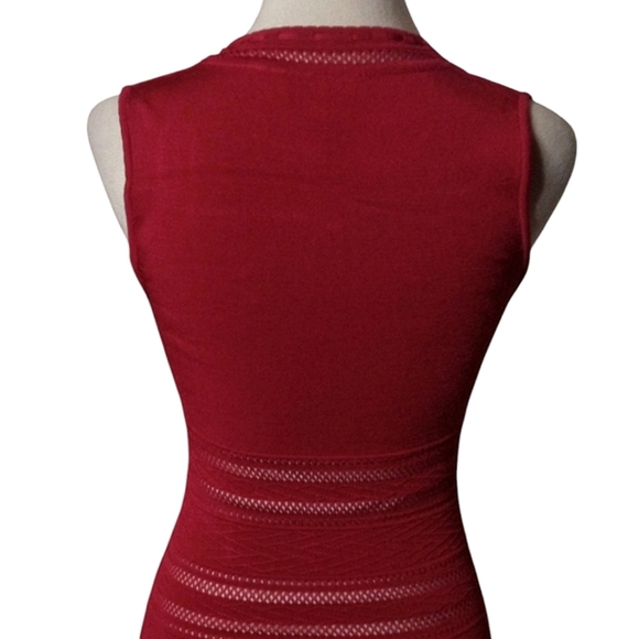Vintage Y2K Bebe Raspberry Cerise Stretch Bandage Mini Dress Size Small - Picture 7 of 8